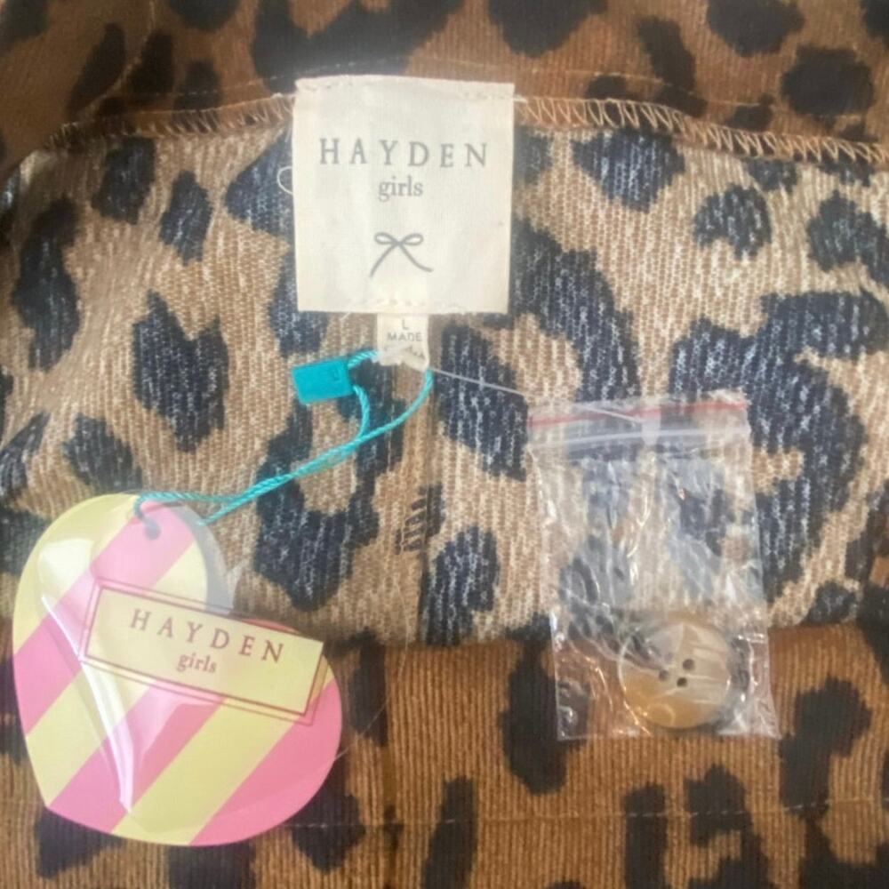 Hayden Girls Leopard Print Pinafore Jumper
Dress Size L NWT Corduroy - Picture 6 of 6